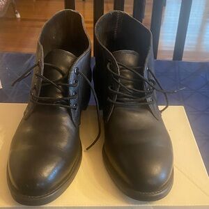 Craddock Terry Black Leather Steel Toe Men's Boots